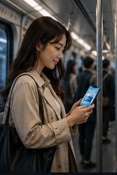 출근길 모바일 광고 접촉